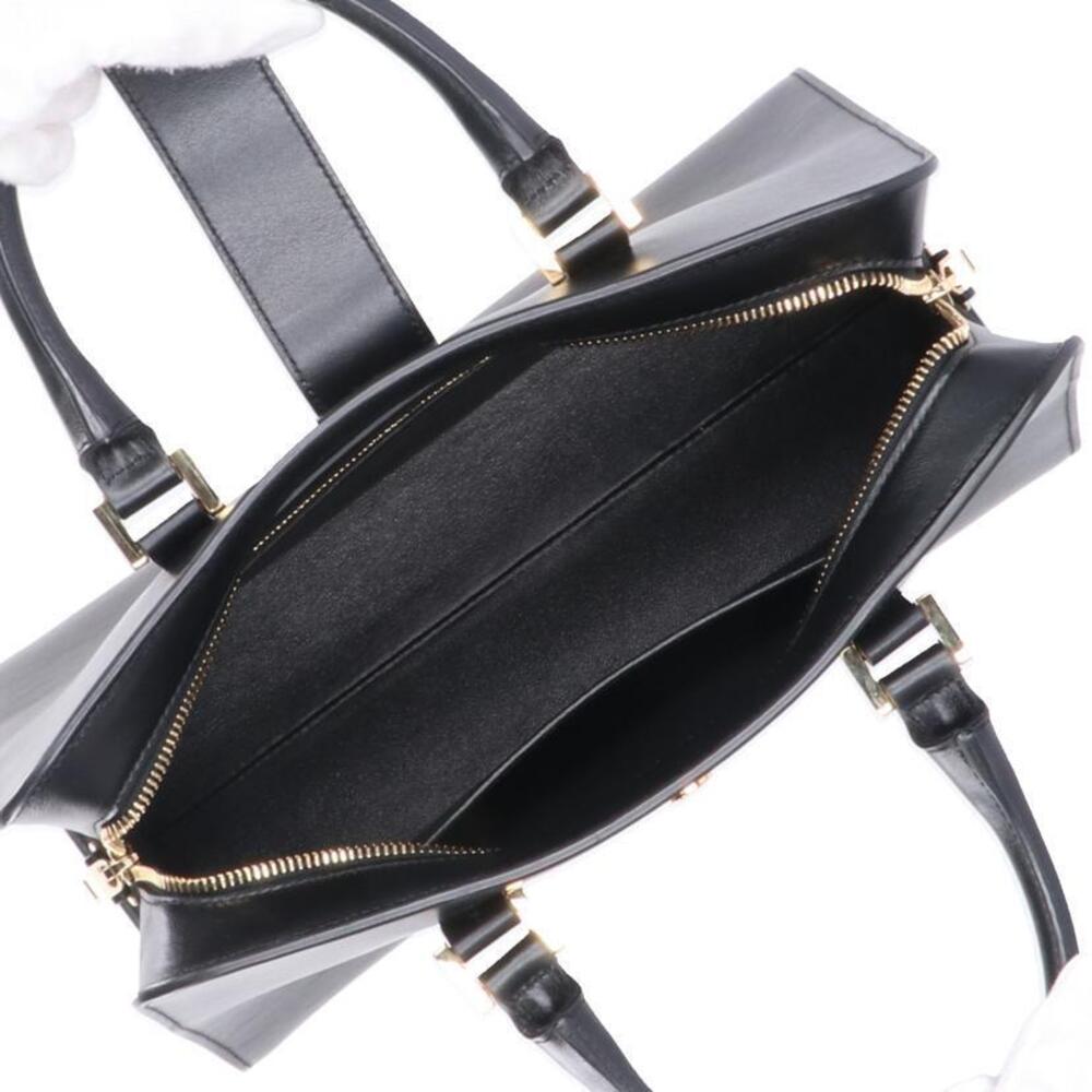 Saint Laurent Monogram Cabas Leather Shoulder Bag Black - Picture 5 of 10